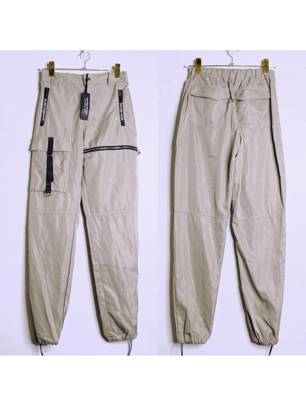NWT Maniere De Voir Tan High Waist Cargo Pants - US 4